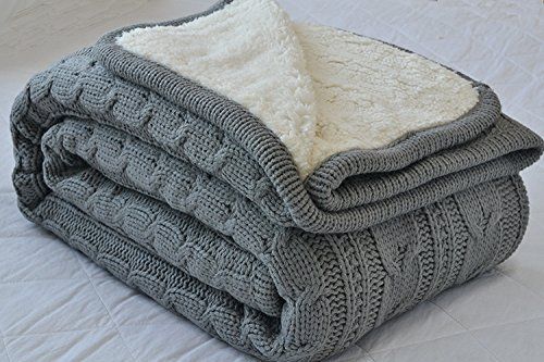  Luxury All Season Soft Cable Sweater Knitting Throw 
