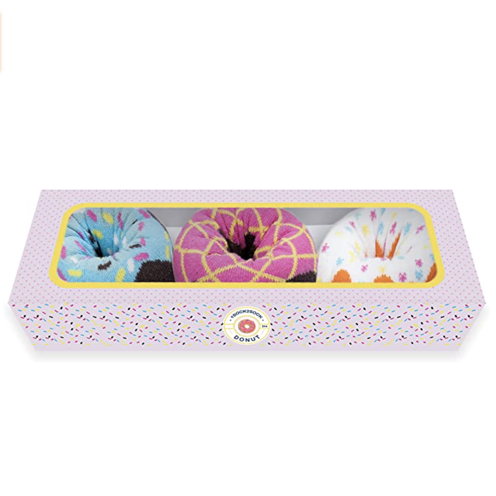 Women's Donut Socks Gift Box 3 Pack