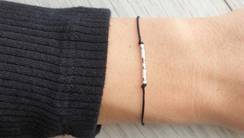 Runner Morse Code Bracelet