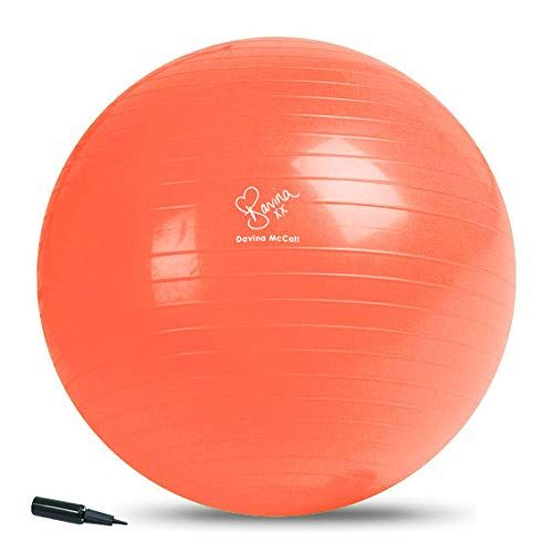 Davina McCall Unisex's Exercise Ball Ball & Pump, Orange, One Size
