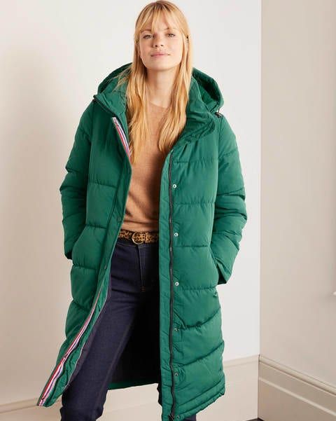 Boden's longline puffer jacket is perfect for long walks in the cold