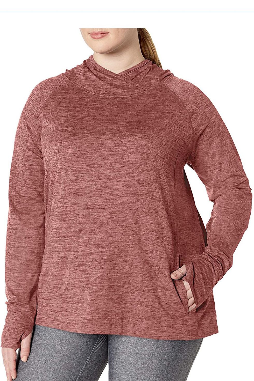   Essentials Women's Brushed Tech Stretch Popover