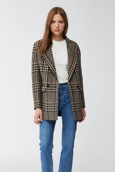 EDINA double-faced wool double-breasted jacket