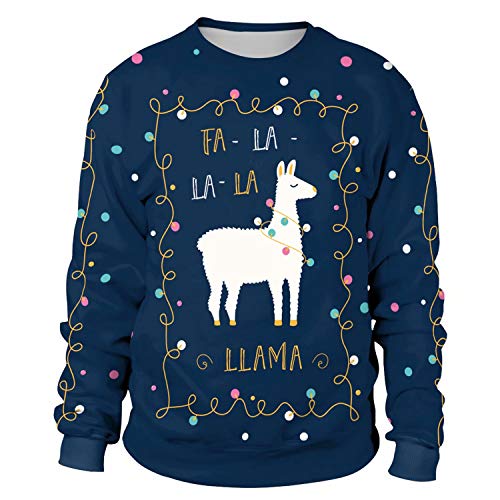 Fa La La Llama Ugly Christmas Sweater Funny Xmas Youth Kids Girls