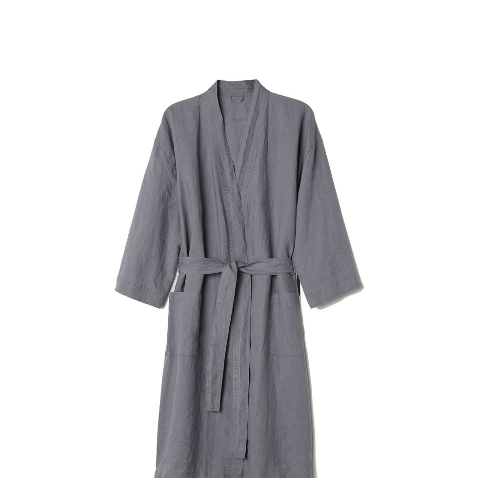 John Lewis Luxury Spa Unisex Bath Robe, Dove Grey at John Lewis & Partners