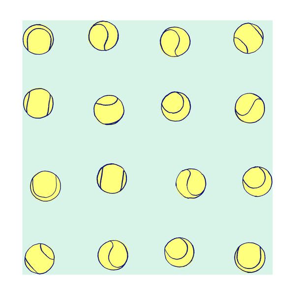 Clare V. Tennis Balls Removable Wallpaper