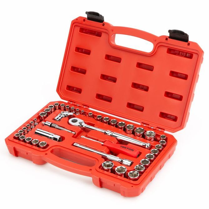 Tekton ¼-Inch and ⅜-Inch Drive 6-Point Socket and Ratchet Set