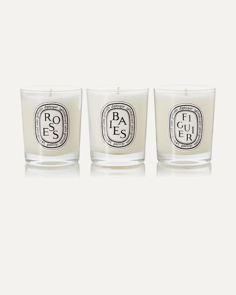 Set of three scented candles