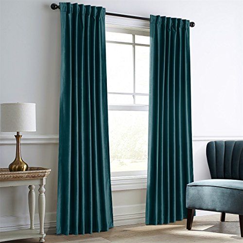 Dreaming Casa Teal Green Velvet Curtains