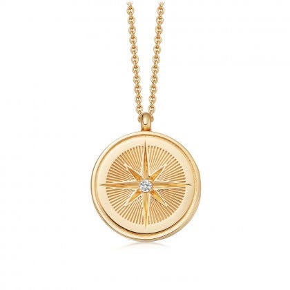 Celestial Compass Locket Necklace
