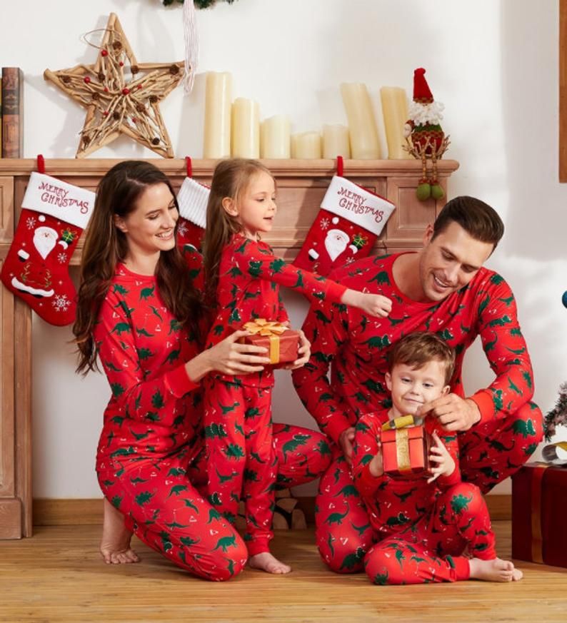 Clothing Unisex Kids Clothing Pyjamas & Robes Pyjamas Dino Family Christmas Pajamas Xmas Gift Holiday Pajamas Christmas 2022 Pajamas Christmas Pajamas Outfits Matching Family Pajama Sets 