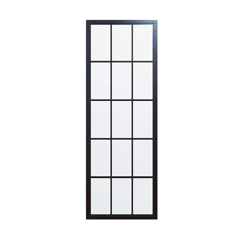 Black SteelGlass Barn Doors