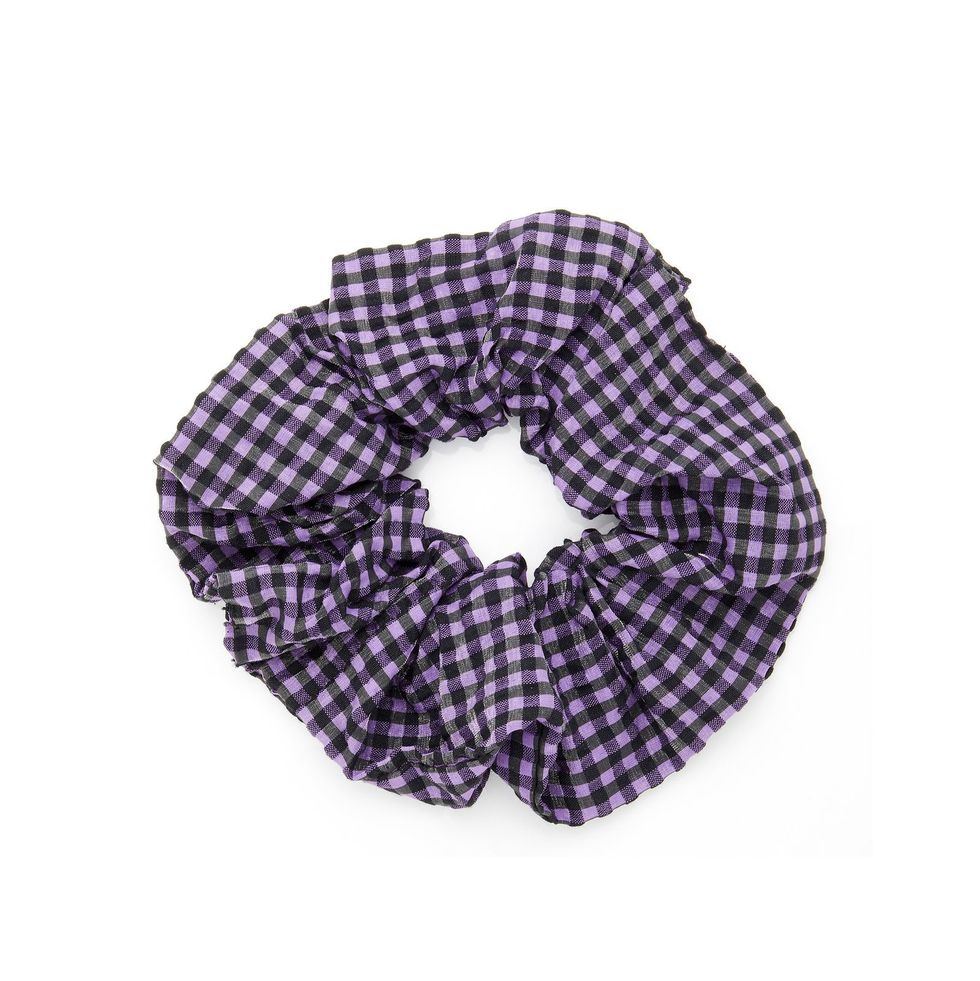 Gingham Cotton-Blend Seersucker Hair Tie