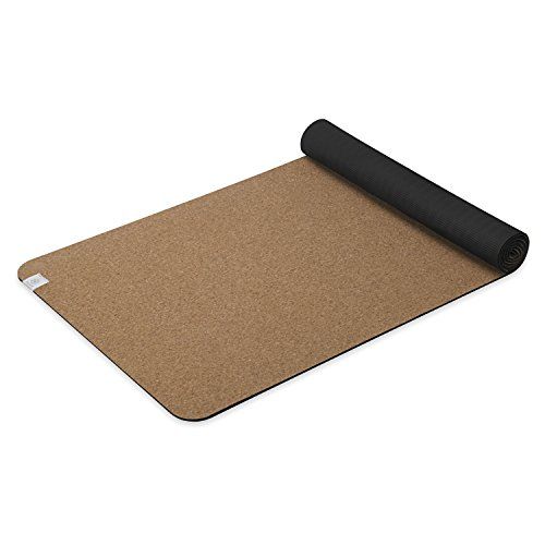 Gaiam Cork Yoga Mat with Non-Toxic Rubber Backing