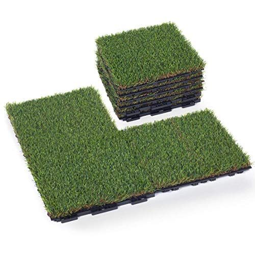 Golden Moon Artificial Grass Interlocking Turf Tiles