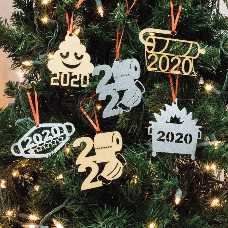 2020 Christmas Ornaments Friends Quarantine GiftHoliday XMAS Tree Decorations 
