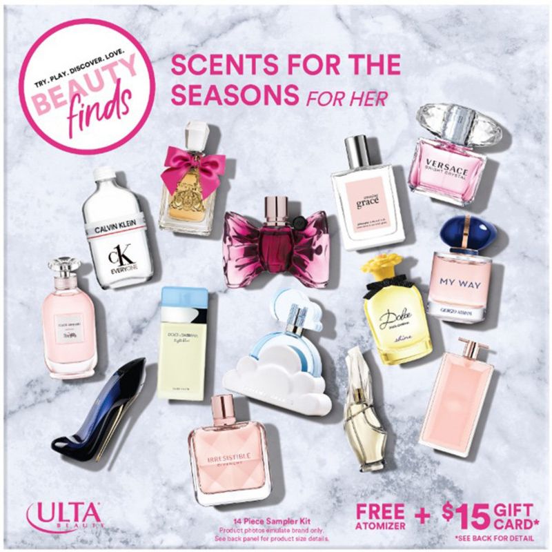 Ulta Beauty Finds scents for the seasons 14 pc Sample Kit perfume set  fragrance
