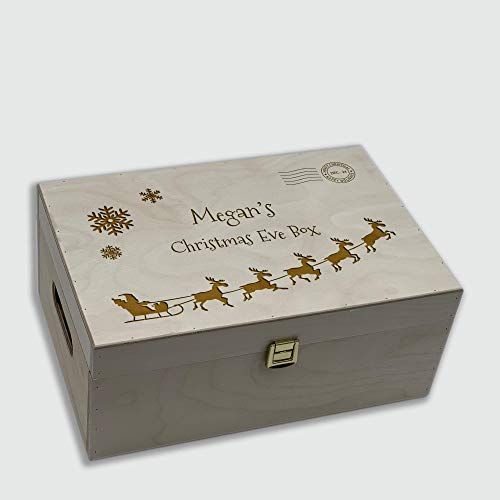 Personalised Engraved Wooden Christmas Eve Box