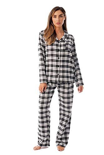Women's Crop Top Pajama Set, Women's Plaid Pajamas Set