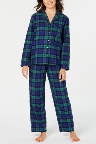 Matching Women's Black Watch Plaid Family Pajama Set