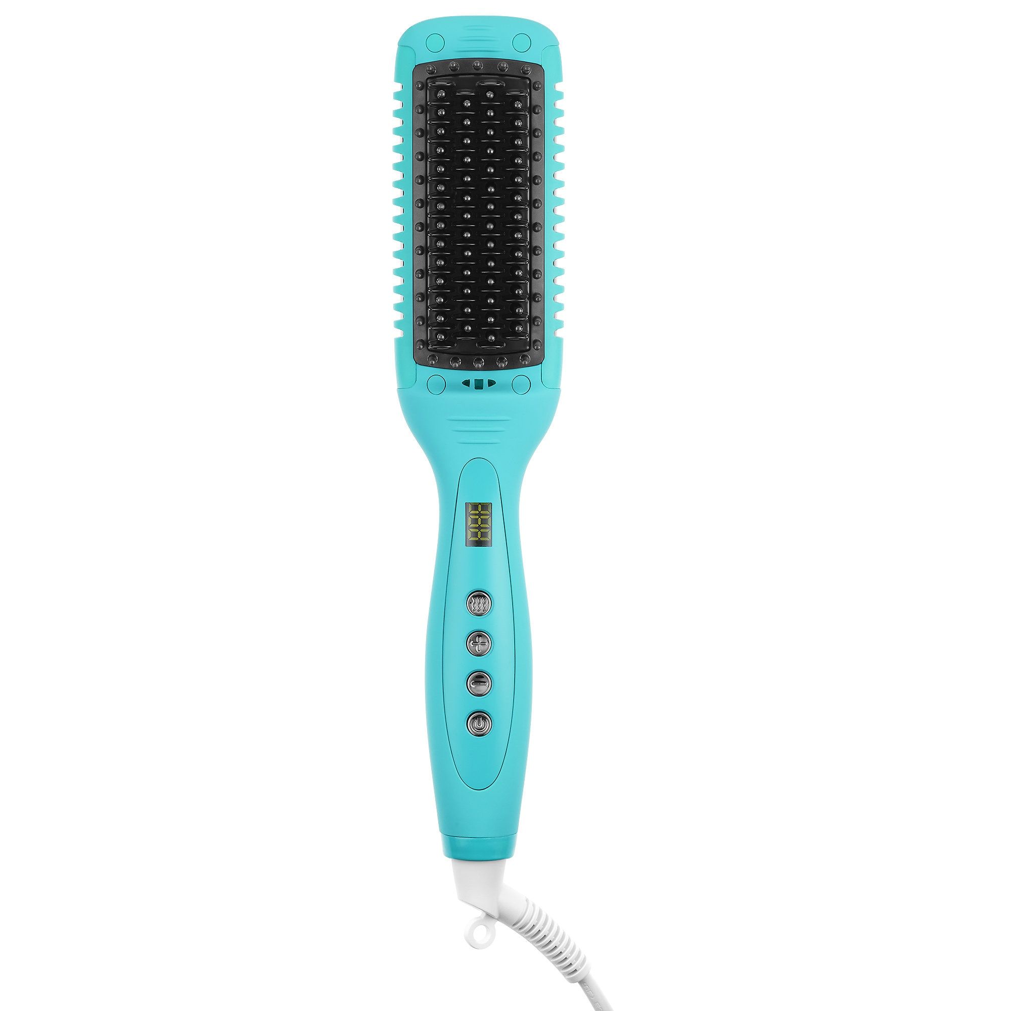 heated paddle brush straightener