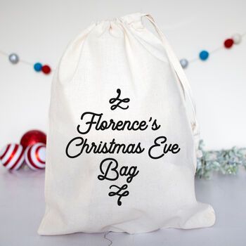 Personalised Modern Christmas Eve Box Bags