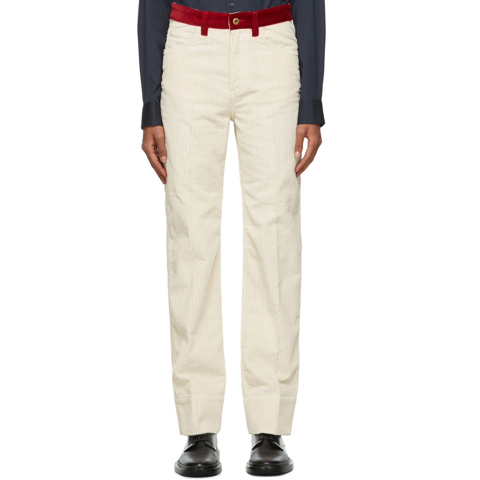 mens off white corduroy pants