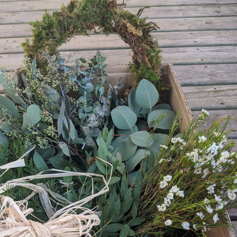 Eucalyptus and Fir Christmas wreath kit