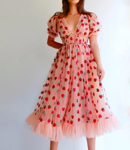 lirika matoshi strawberry dress