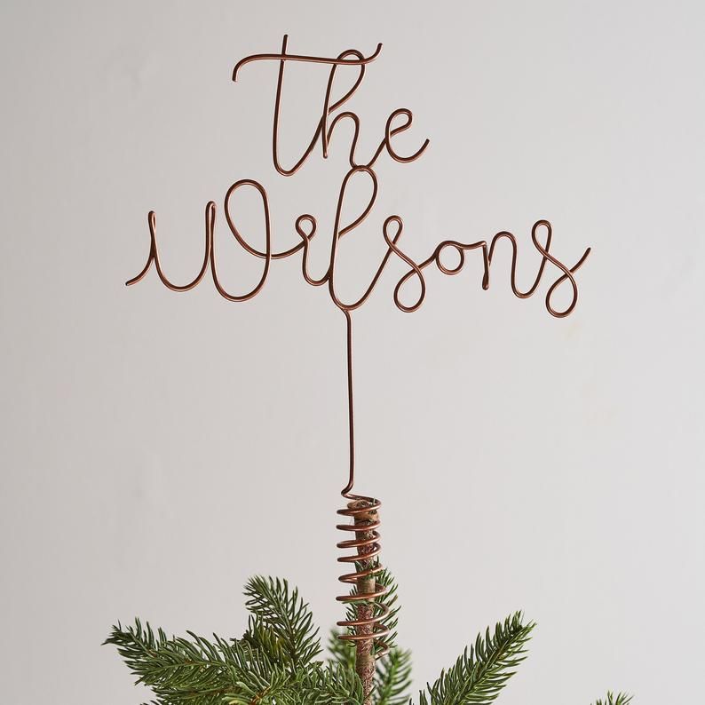 Personalized Family Name Tree Topper