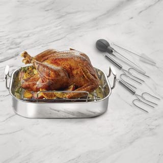 Artisanal Kitchen Supply 6-Piece Stainless Steel Roaster Set Artisanal Kitchen Supply 6-Piece Stainless Steel Roaster Set