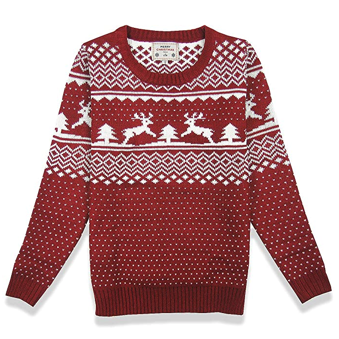 Новогодний свитер. Holiday свитер зимний. Xmas Sweater. Red Christmas Sweater.