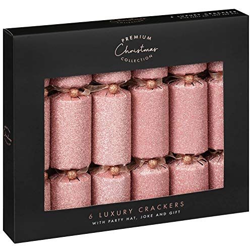 Glitter Christmas Crackers (Set of Six)