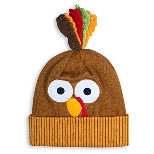 Turkey Pom Pom Beanie Hat