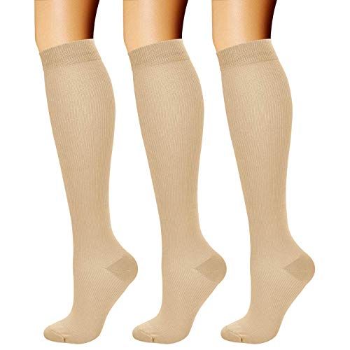 for Women & Men Nursing 1 to 8 Pairs Graduated Compression Stockings Best for Running 20-30mmHg Compression Socks 