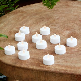 12 Flickering Battery Operated LED Tea Lights
