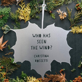 Leaf Quote - Who has seen the wind? - Christina Rossetti