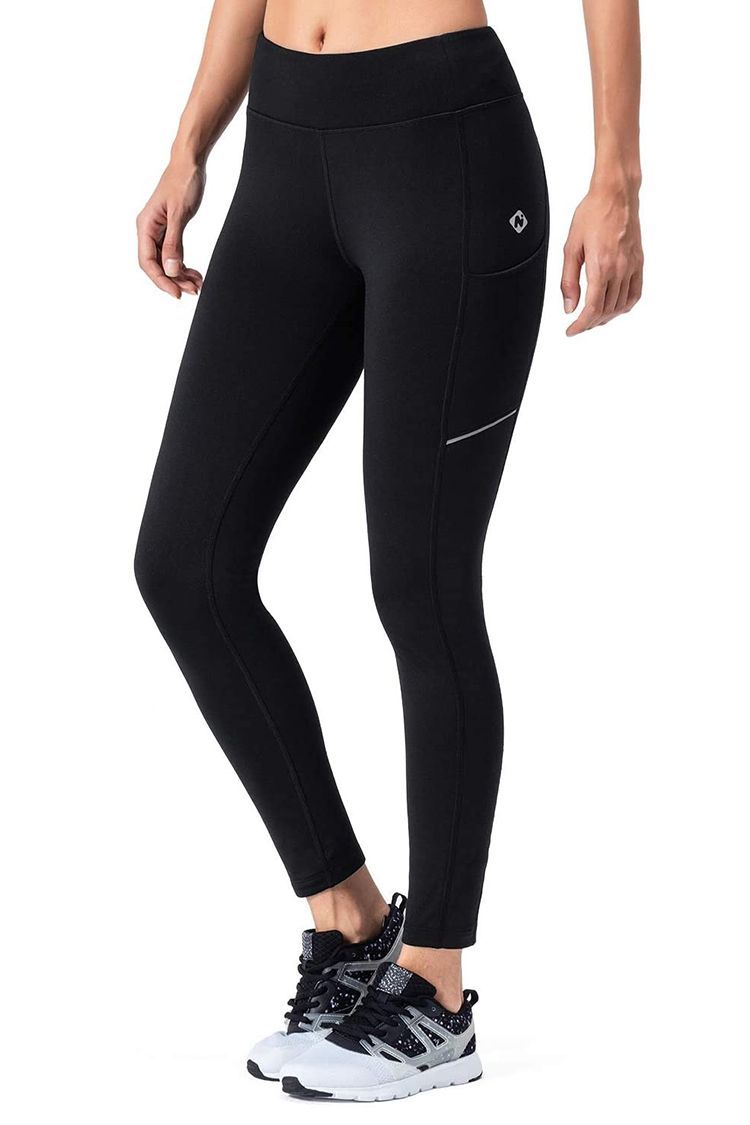 BALEAF Women's Fleece Lined Leggings Water Resistant Thermal Winter Warm  Tights High Waisted with Pockets Running Gear