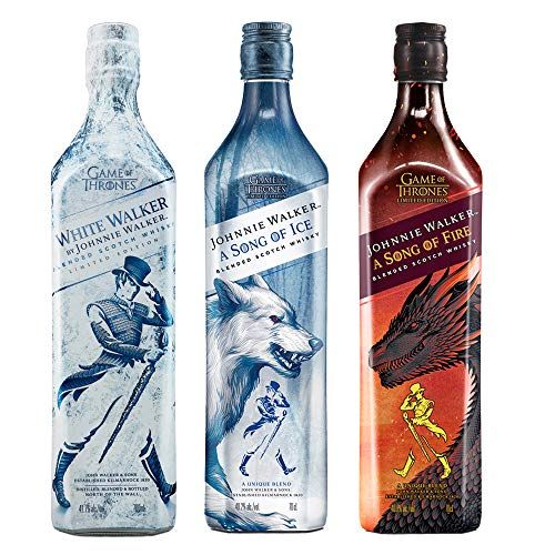 Johnnie Walker Limited Edition Game of Thrones whisky, 3 x 70cl - A Song of Fire and Ice and White Walker whisky