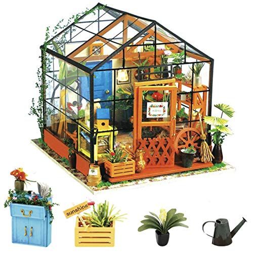 Kit de miniatura para montar tu propia casa de bricolaje y jardinería