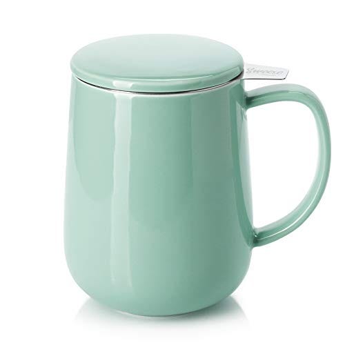 Sweese Porcelain Tea Mug with Infuser and Lid