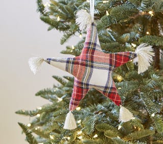 Plaid Star Ornament