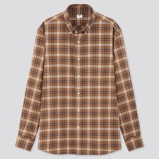 Uniqlo Flannel Checked Long-Sleeve Shirt Uniqlo Flannel Checked Long-Sleeve Shirt