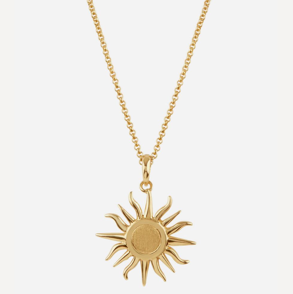 Dinny Hall Gold Vermeil Sun Charm Pendant Necklace