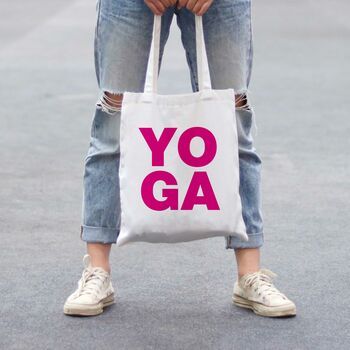 Russet and Gray Yoga Tote Bag
