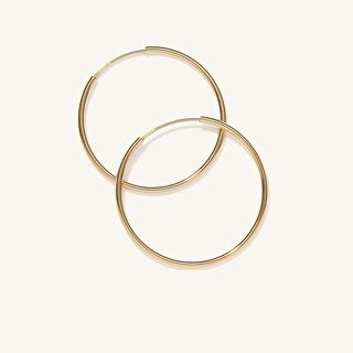 Large Hoops in 14k Yellow Gold
