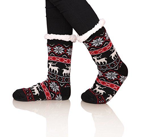 Home Socks for Women Girls Christmas Fuzzy Socks Warm Soft Sleeping Socks Cozy Animal Pattern Sock Bed Socks Novedad Invierno Warm Girls Christmas Socks Women Fluffy Socks Christmas Socks 