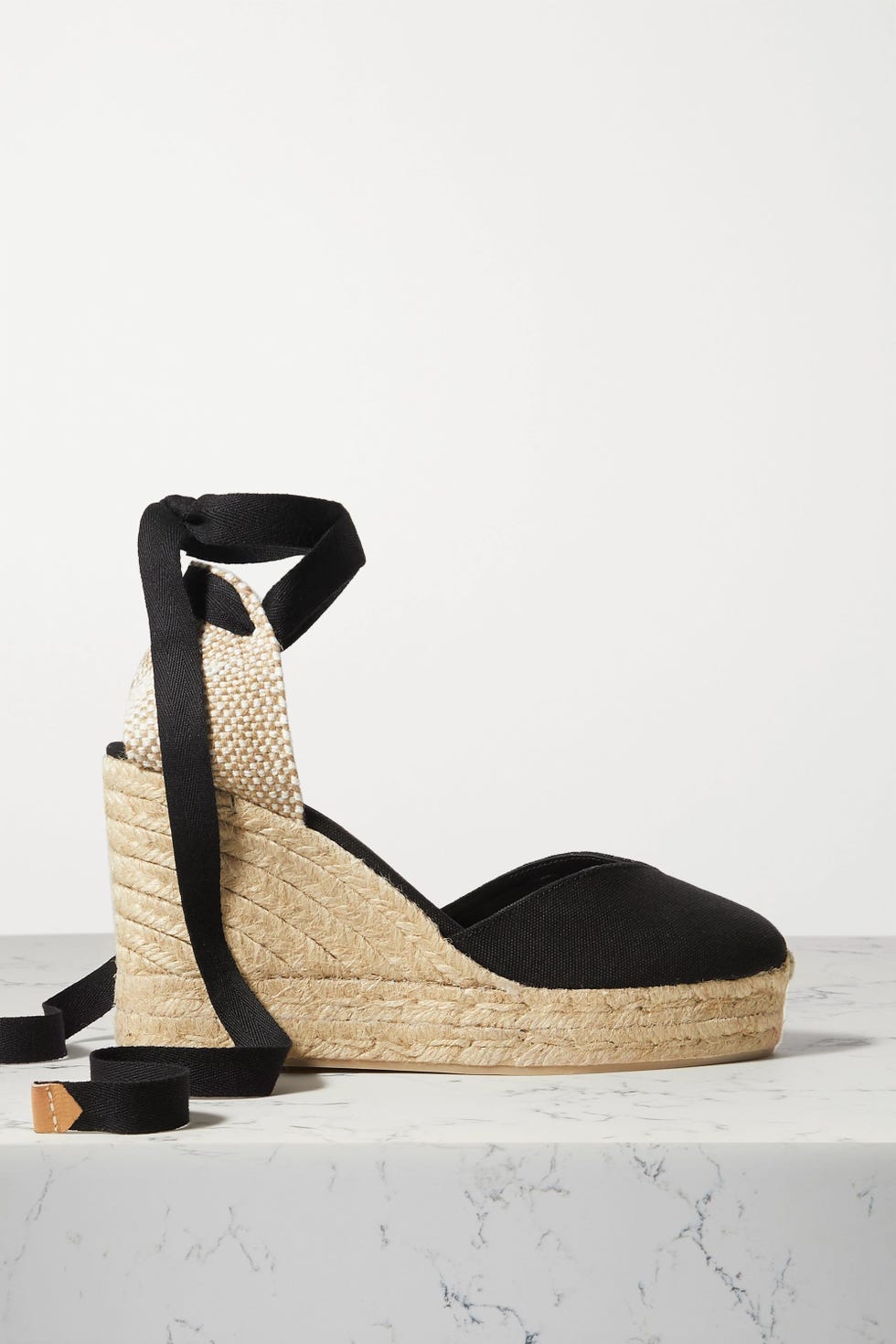 Castañer + NET SUSTAIN Chiara 80 canvas wedge espadrilles
