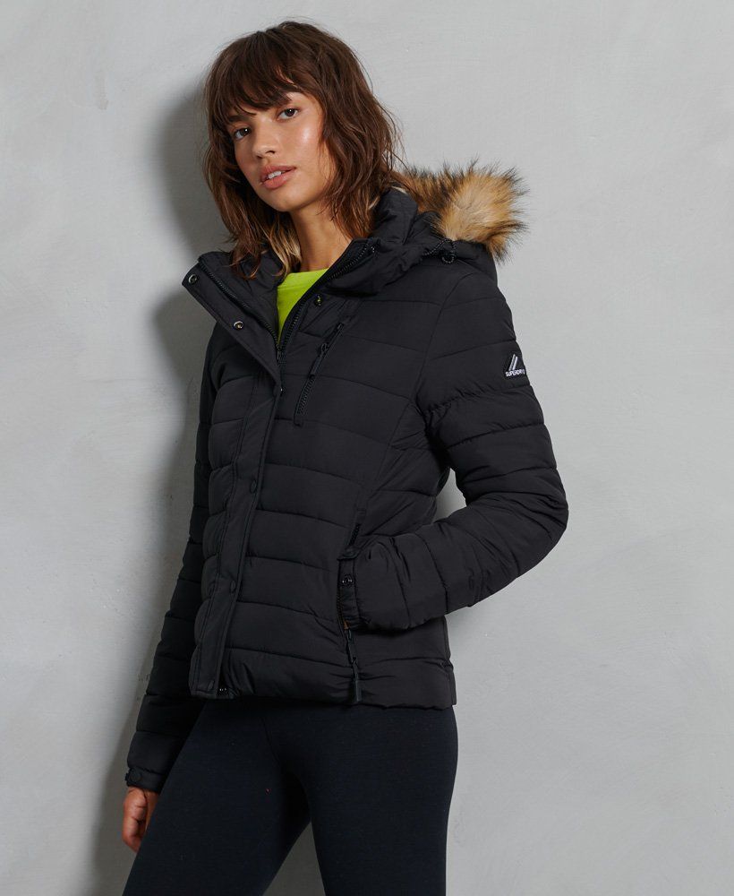 Superdry sport classic online faux fur fuji jacket