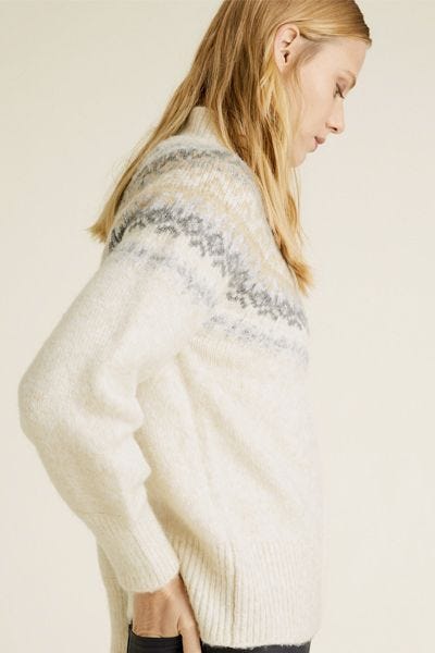 Fair Isle Funnel Neck Relaxed Jumper, £29.50